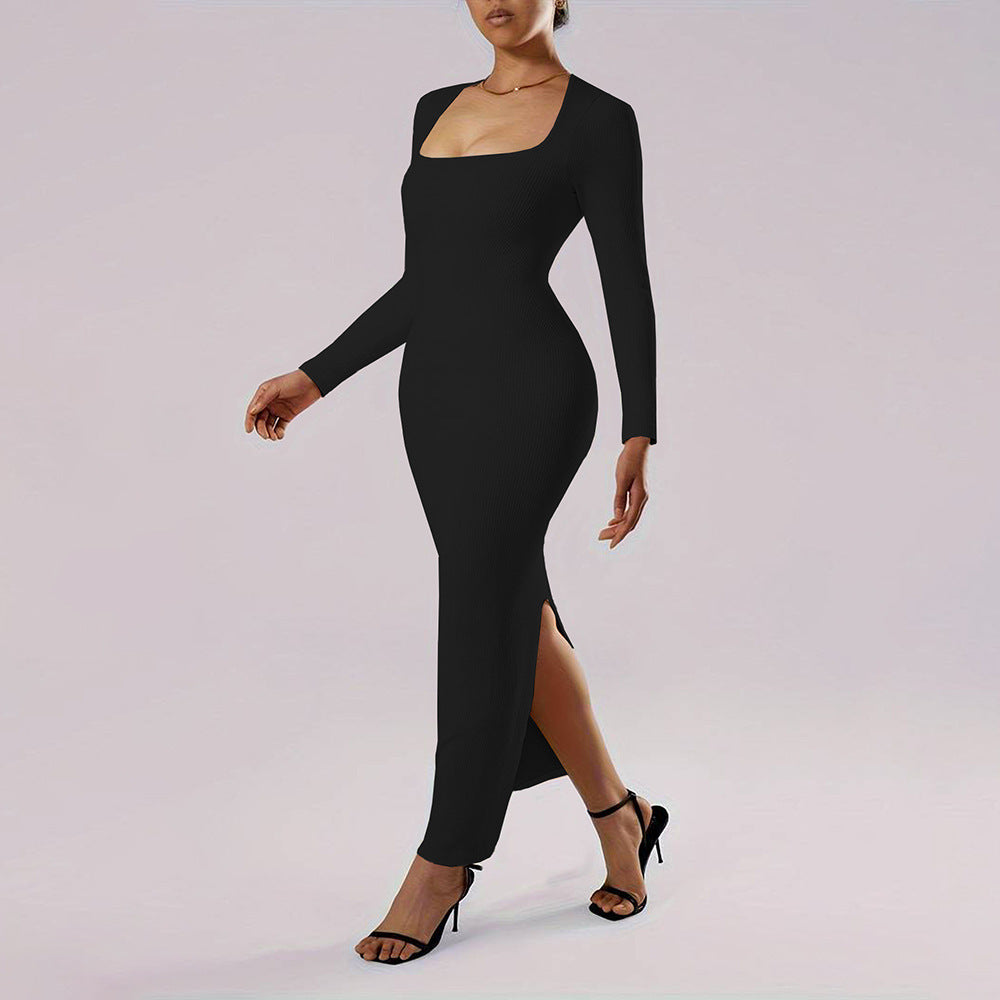 Square Neck Sculpt Maxi Dress