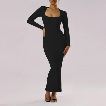 Square Neck Sculpt Maxi Dress